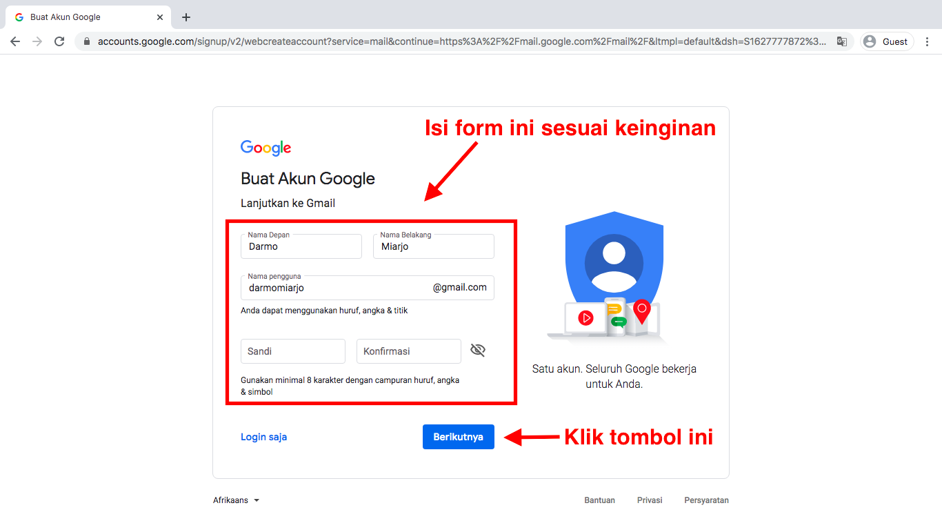 Cara Membuat  Email Gmail  Baru Dengan 6 Langkah  Mudah 